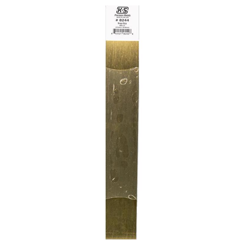 K&S 8244 0.032 in. X 2 in. W X 12 in. L Mill Brass Metal Strip
