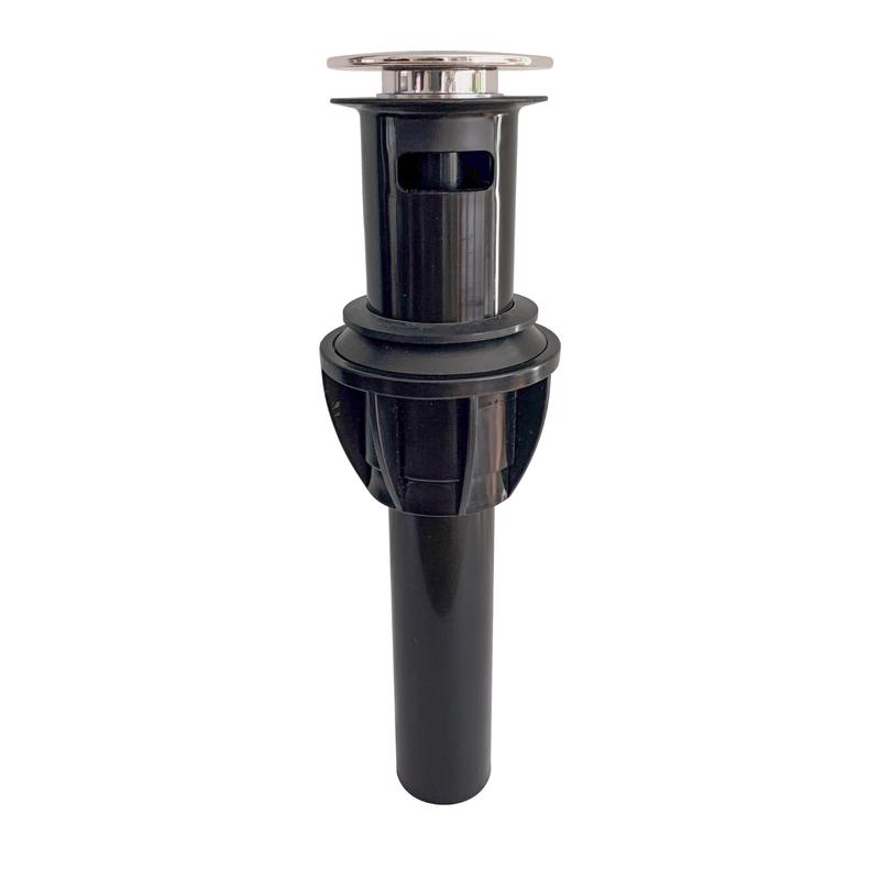Keeney K820-72BN 1-1/4 in. Brushed Nickel Plastic Push Button Drain with Overflow