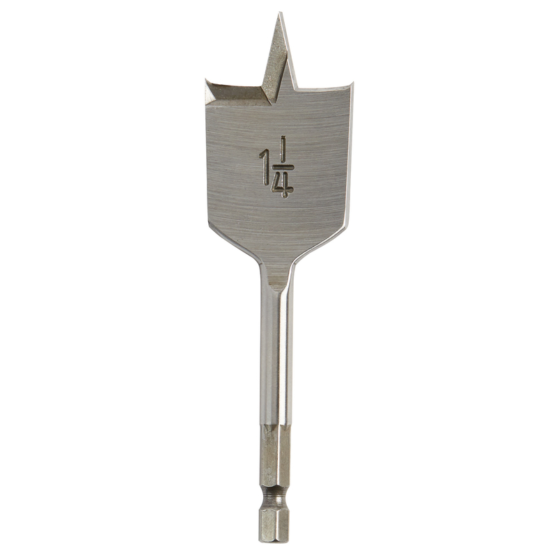 Milwaukee 48-27-0015 1-1/4 in. D X 4.5 in. L Flat Boring Auger Bit Carbon Steel 1 pc