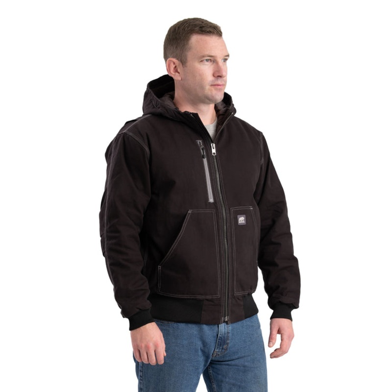 Berne Highland Duck Hooded Active Work Jacket