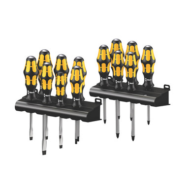 Wera 05133285001 Big Pack 900 Screwdriver Set Kraftform Wera: Chiseldriver And Rack, 13 Pieces