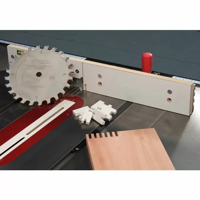 Infinity Tools Box Joint Jig Package with 1/4" Kerf Flat Top Blade and Setup Block Kit