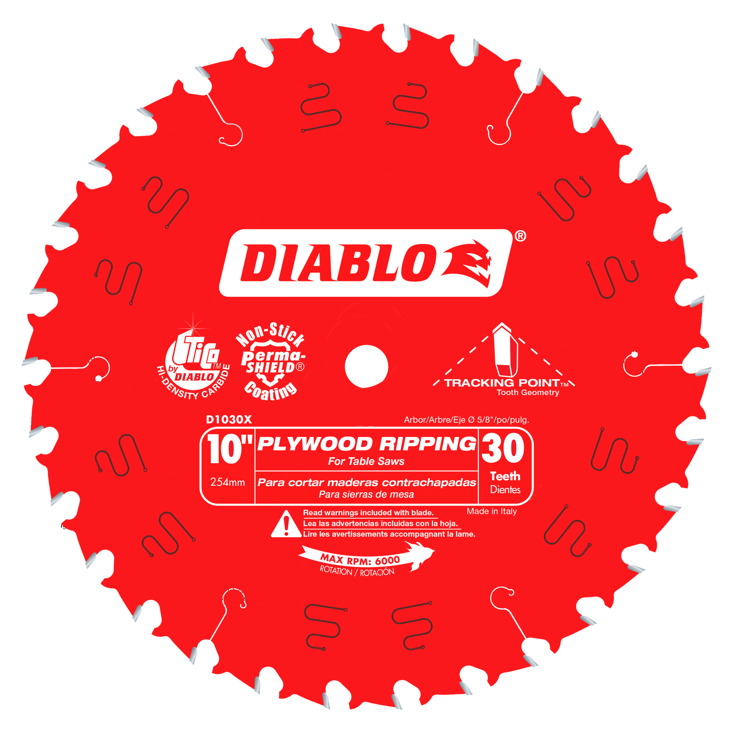 Diablo D1030X 10" x 30-Teeth Plywood Ripping Saw Blade