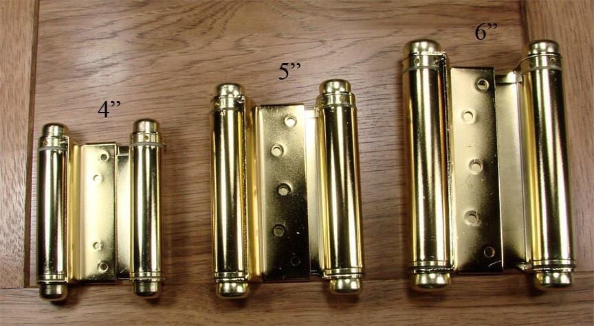 Brass Adjustable Double Acting Spring Hinges - 4 Inches To 6 Inches