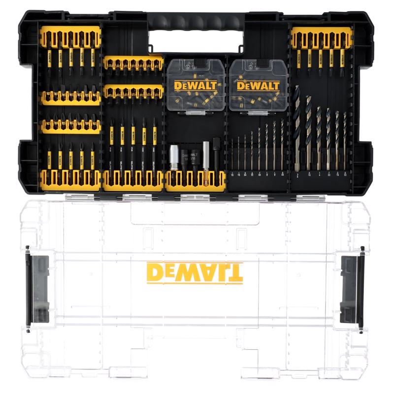 Dewalt DWAFE100SET ELITE SERIES Assorted Hardened Steel Impact Ready Drill and Driver Bit Set Hex Shank 100 pc