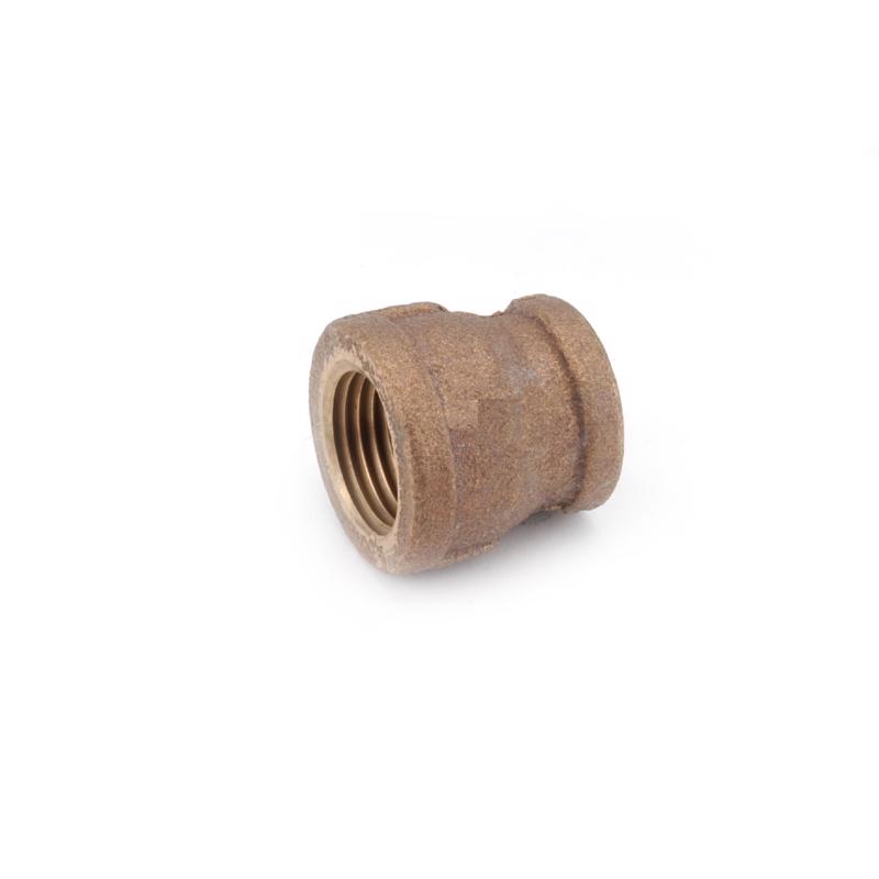Anderson Metals 738119-0604 3/8 in. FPT in. X 1/4 in. D FPT Red Brass Reducing Coupling