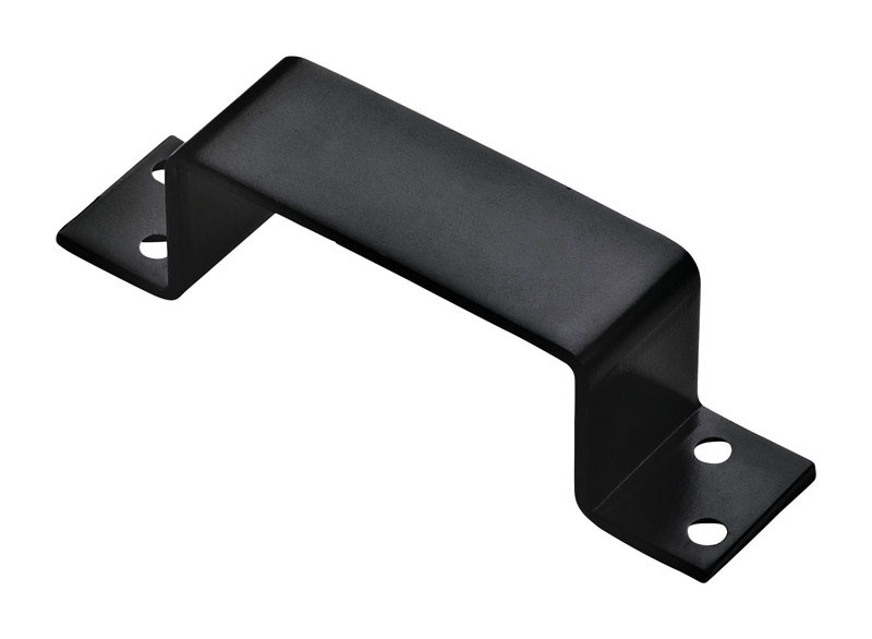 National Hardware N351-502 1.5 in. L Gloss Black Hot Rolled Steel Closed Bar Holder 1 pk