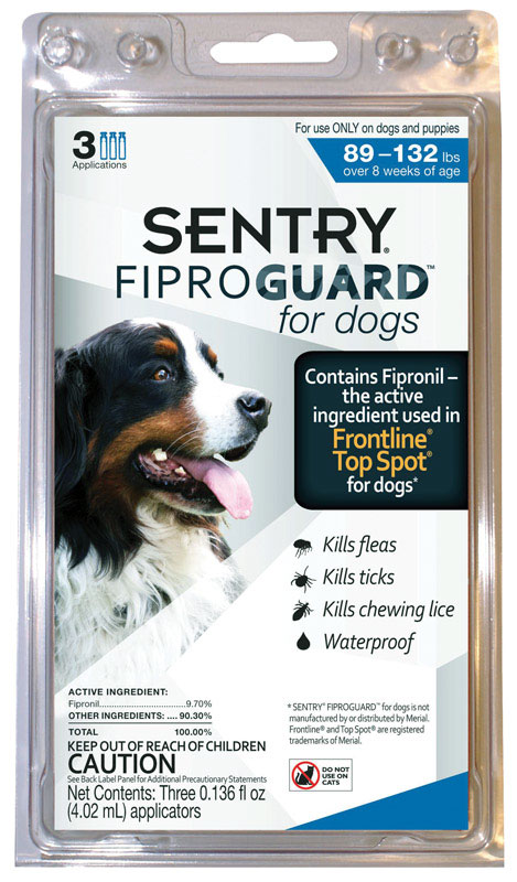 Sentry 03437 Fiproguard Liquid Dog Flea and Tick Drops 9.70%Fipronil and 90.30%Other Ingredients 0.136 oz