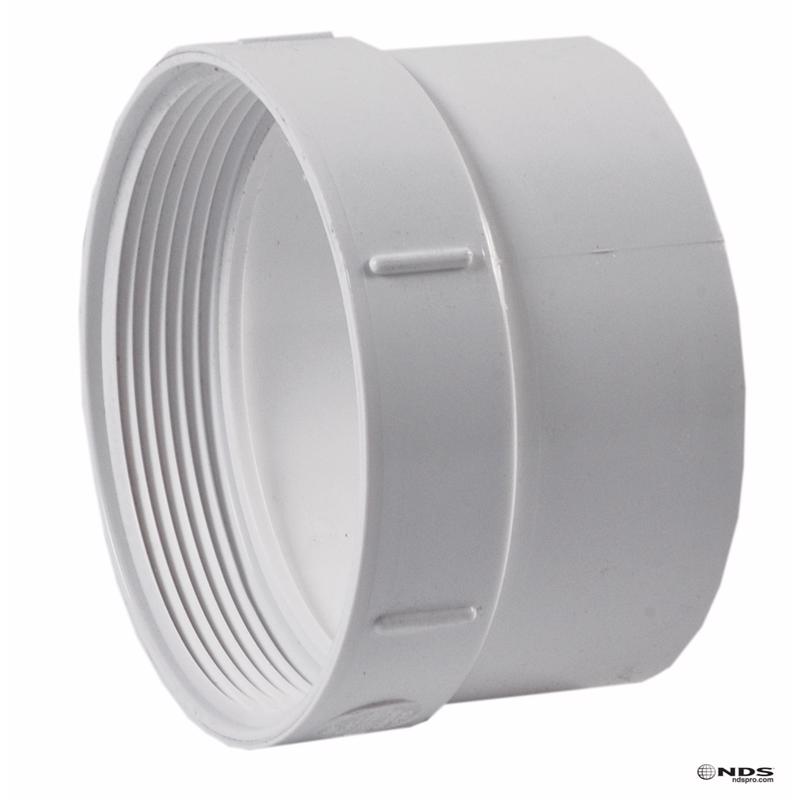 NDS 413P Schedule 35 4 in. Spigot each X 4 in. D FPT PVC Pipe Adapter 1 pk
