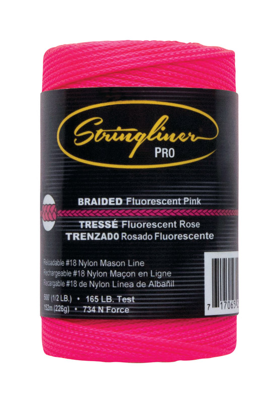 Stringliner 35462 Pink Braided Chalk Line Refill 500 ft. Pink