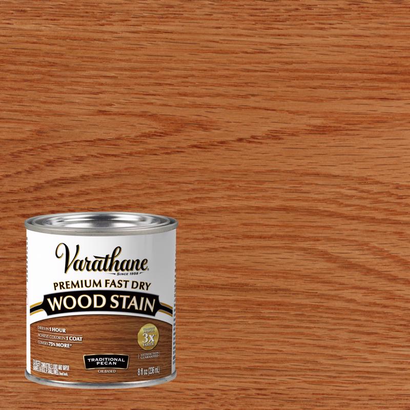 Varathane 262032 Premium Traditional Pecan Oil-Based Fast Dry Wood Stain 1/2 pt