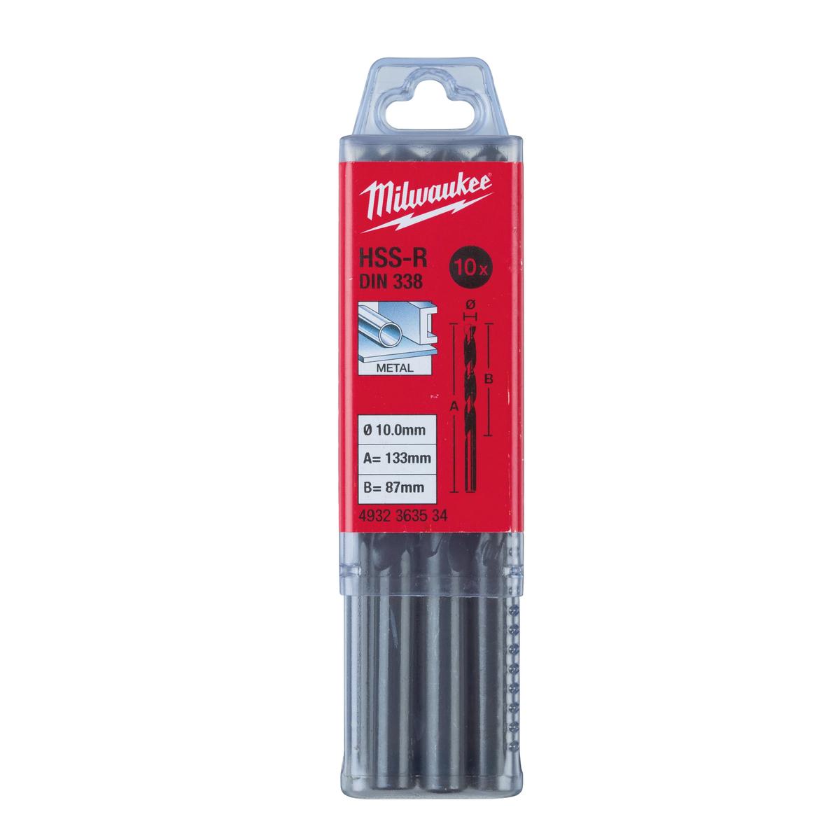 Milwaukee metal drill HSS-R 10.0x87mm 4932363534