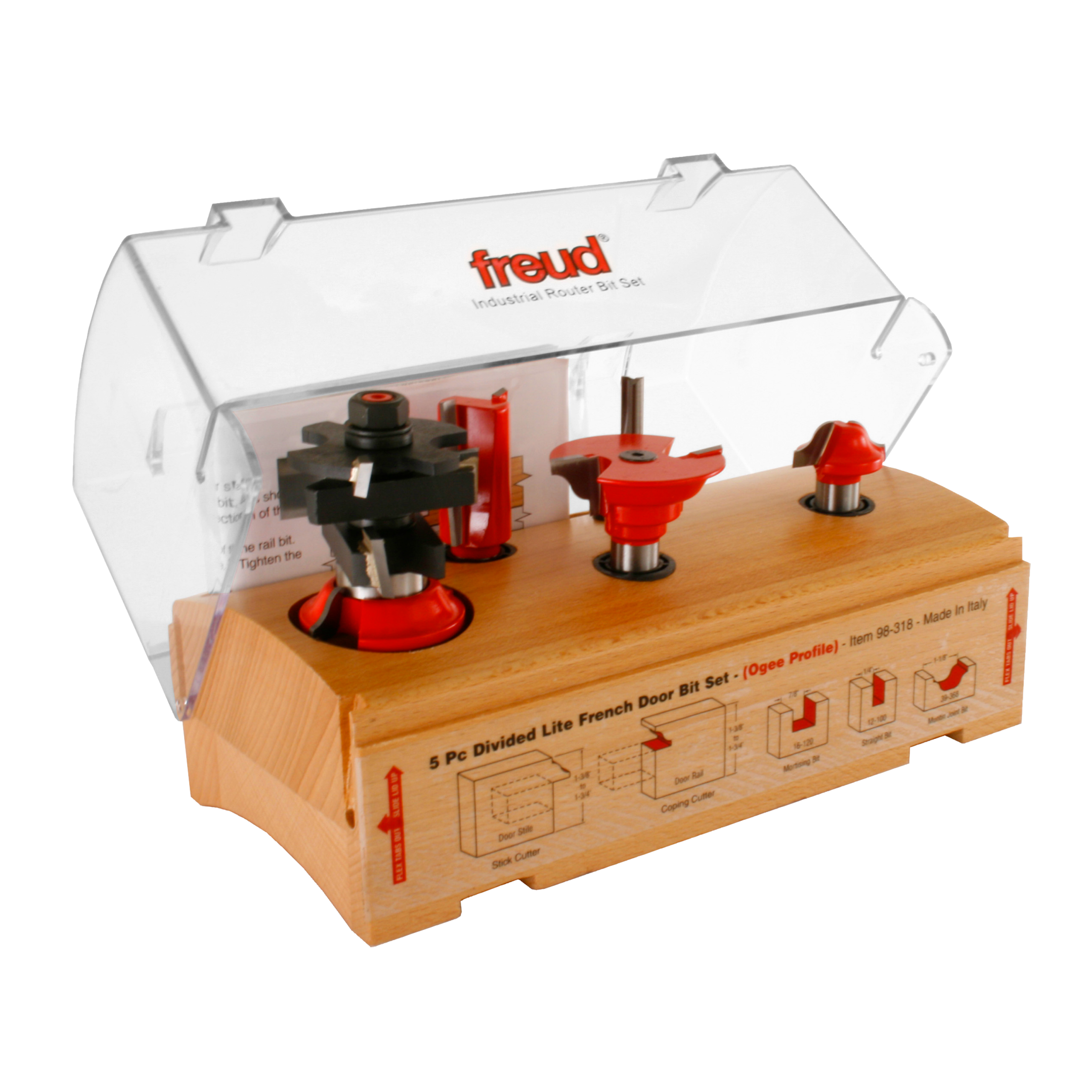 Freud 98-318 5 Piece French Door Bit Set