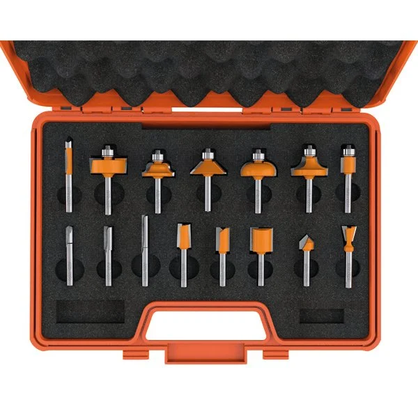 CMT 800.001.00 15-Piece Router Bit Set 1/4″ Shank