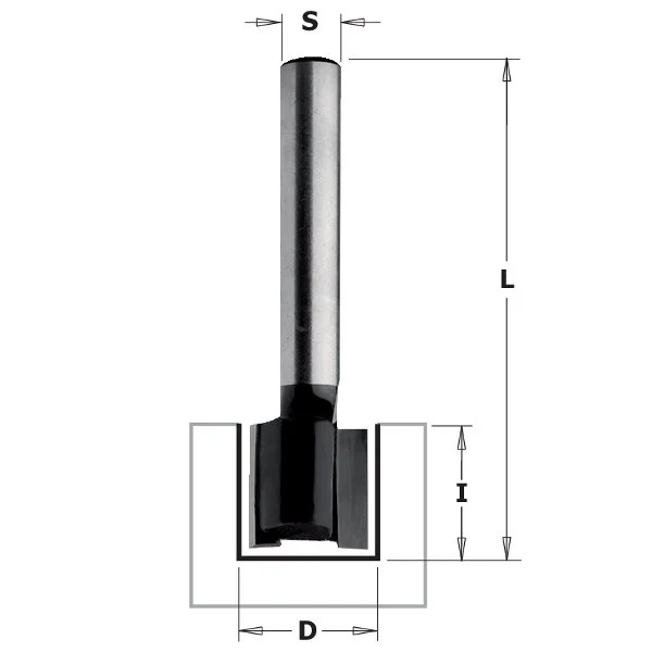 CMT 80101 Contractor Mortising Bit 1/2″ Dia. 1/4″ Shank