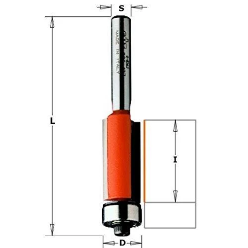 CMT 806.127.11-X10 Flush Trim Bit 1/2″ x 1″ S=1/4″ 10Pk