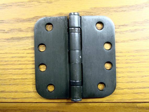 4" X 4" With 5/8" Radius Corners Oil Rubbed Bronze Commercial Ball Bearing Hinges - Sold In Pairs