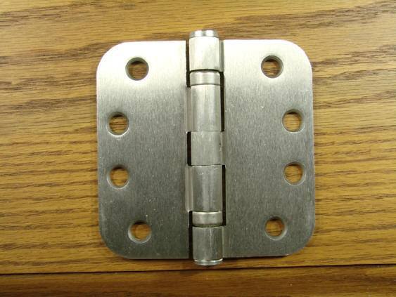 4" X 4" With 5/8" Radius Corners Satin Nickel Commercial Ball Bearing Hinge - Sold In Pairs