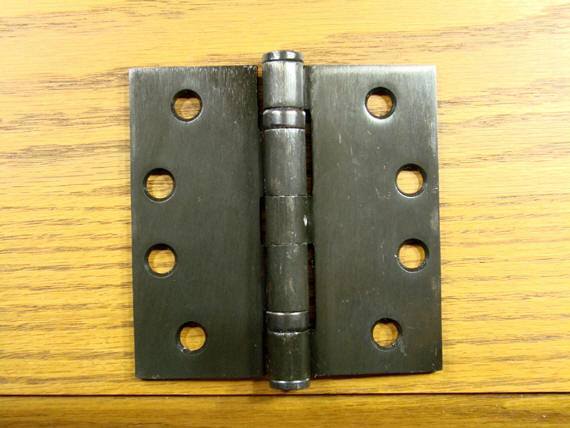 4" X 4" With Square Corners Oil Rubbed Bronze Commercial Ball Bearing Hinge - Sold In Pairs