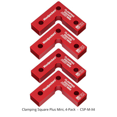 Woodpeckers CSP-M-X4 Mini Clamp Square PLUS Squares, 4 ea.