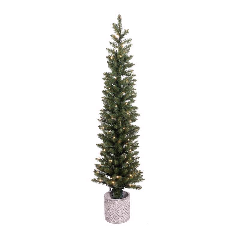 Celebrations T5RPWMA 5 ft. Slim LED 100 ct Diamond Potted Color Changing Entrance Tree