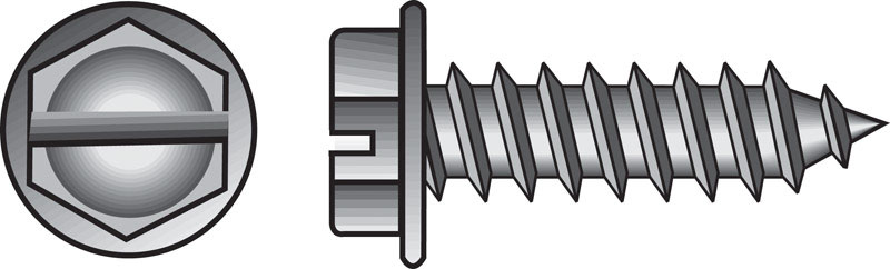 Hillman 70337 No. 14 Ga. X 1-1/4 in. L Slotted Hex Washer Head Sheet Metal Screws 100 pk