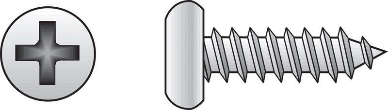 Hillman 0823324 No. 12 Ga. X 2 in. L Phillips Pan Head Sheet Metal Screws 100 pk