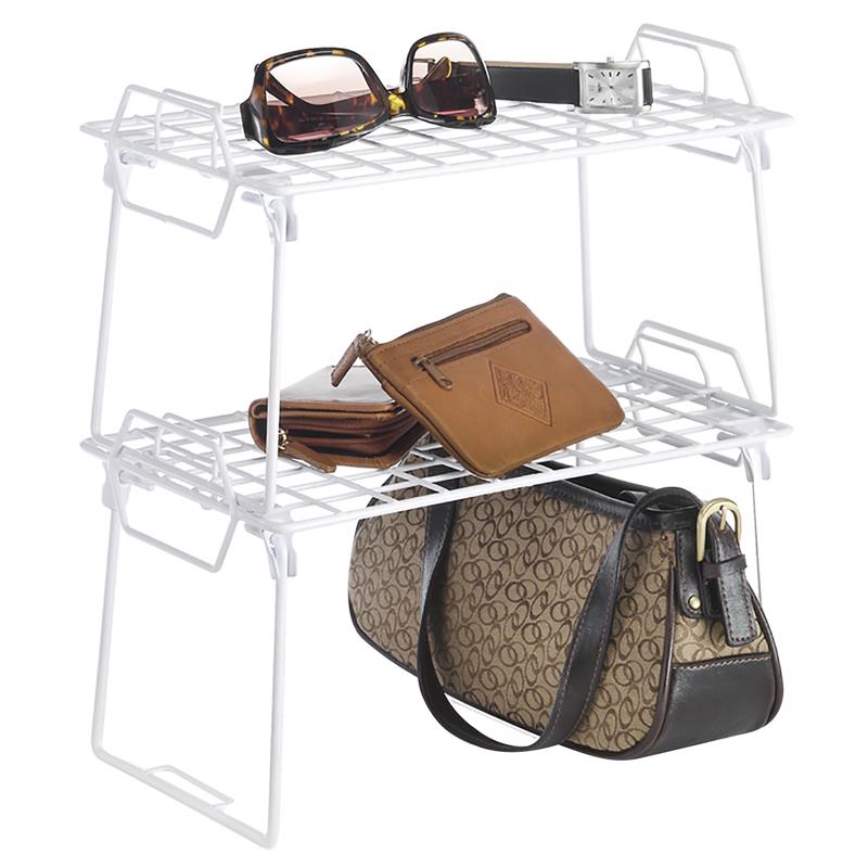 Whitmor 6023-3812 7 in. H X 12.38 in. W X 7 in. L White Stackable Shelf