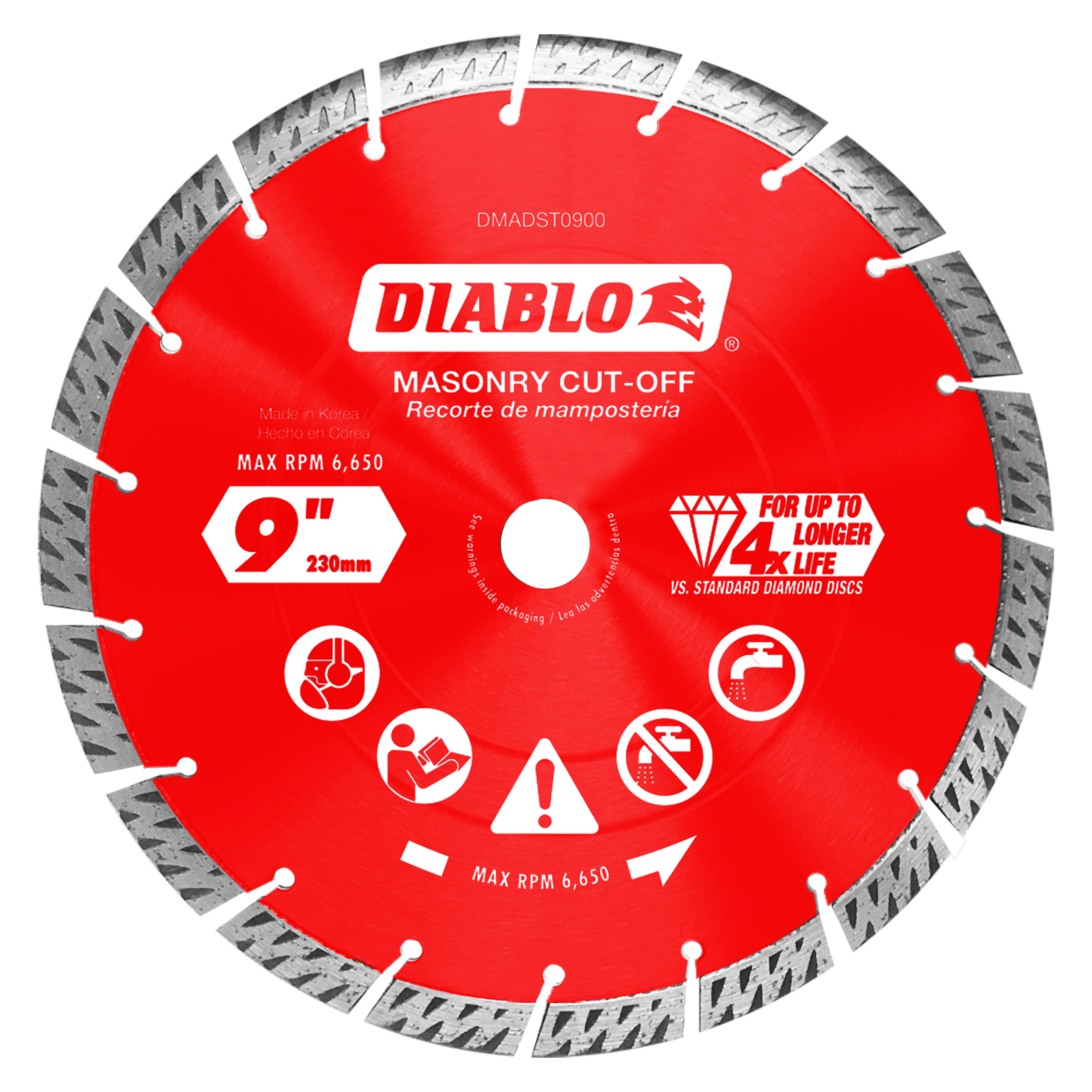 Diablo DMADST0900 9" Diamond Segmented Turbo Masonry Cut-Off Blade