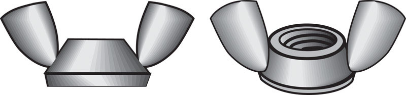 Hillman 180240 8-32 in. Zinc-Plated Steel SAE Wing Nut 100 pk