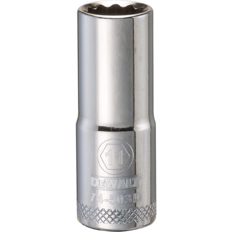 Dewalt DWMT74503OSP 11 mm X 3/8 in. drive Metric 12 Point Deep Socket 1 pc