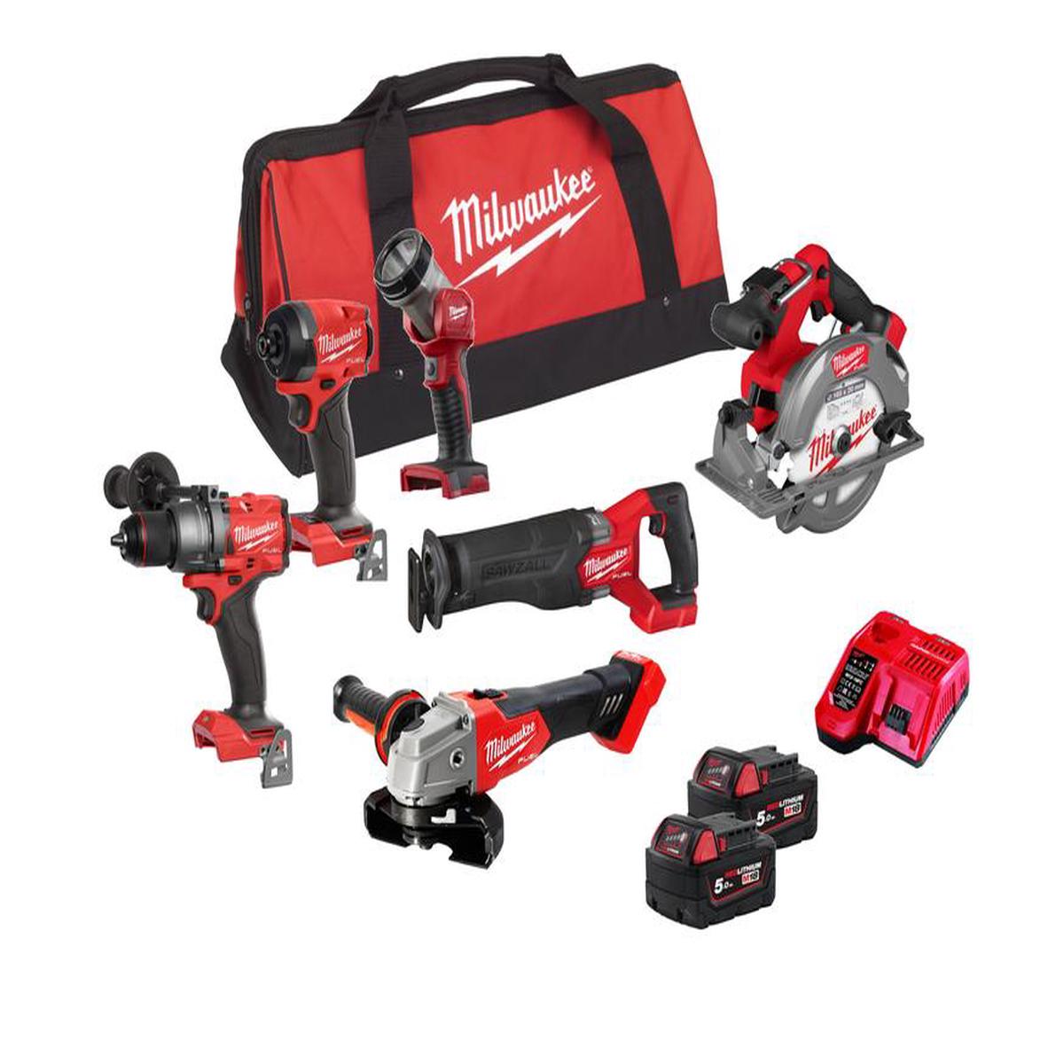 Milwaukee M18FPP6G3-502B cordless machine set 4933498658