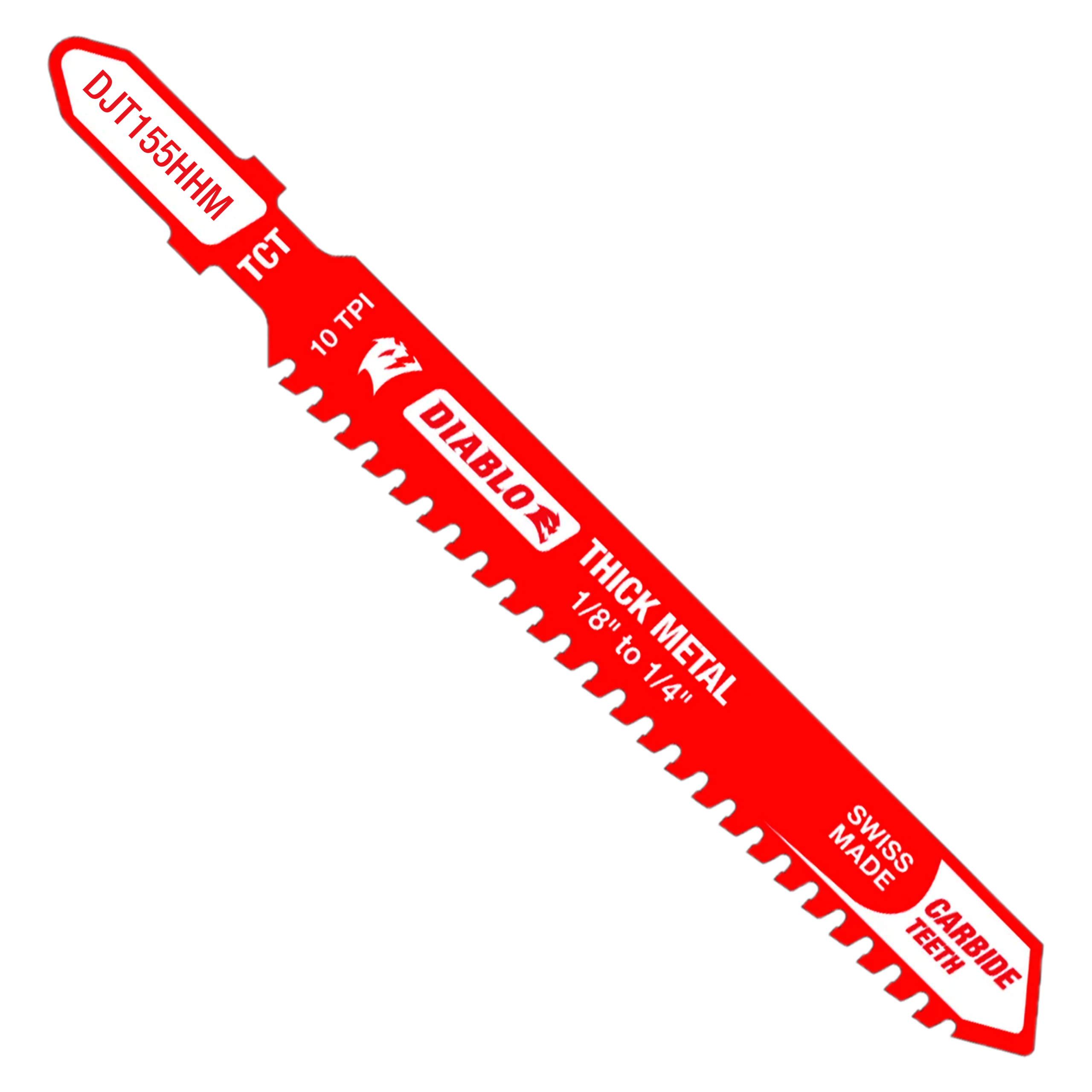 Diablo DJT155HHM 3-3/5" 10TPI Carbide Jig Saw Blade for Thick Metal