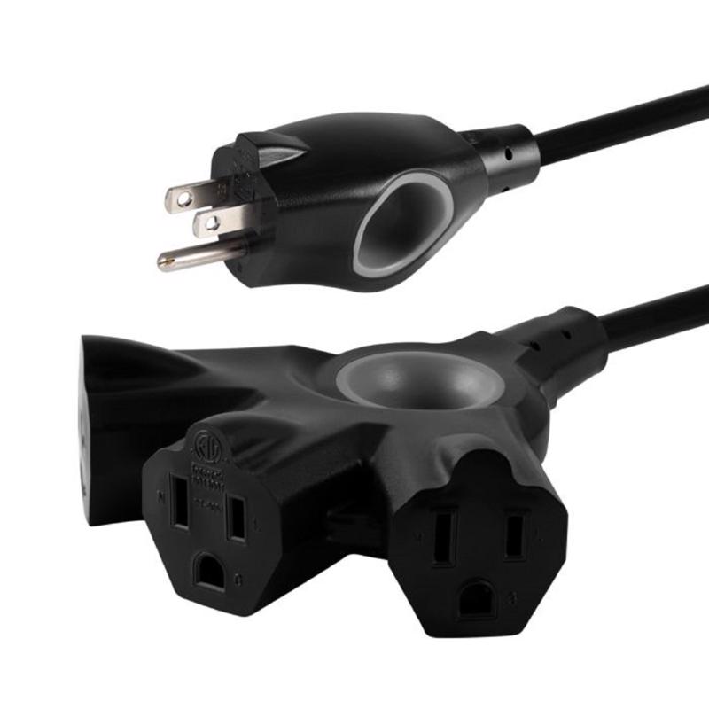 Jasco SPC3253ZB/37-T1 Philips EZGrip Indoor or Outdoor 25 ft. L Black Extension Cord 16/3