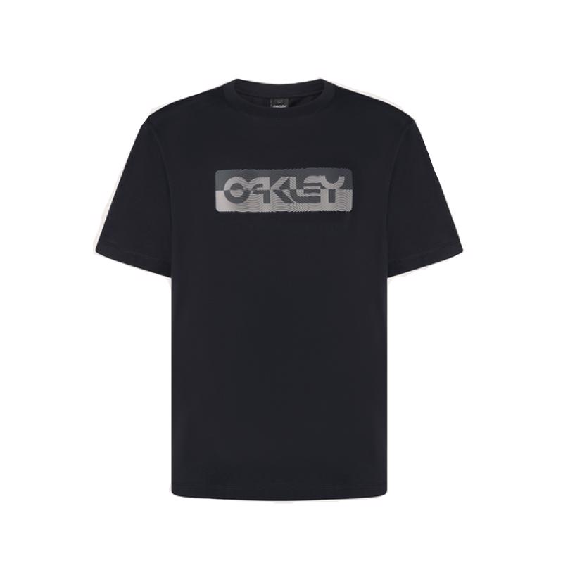 Oakley FOA406159-02EL L Short Sleeve Men's Crew Neck Blackout Duality B1B Tee Shirt