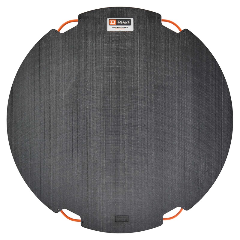 DICA SafetyTech 60" Round Outrigger Pad | Super Duty | 3" Thick | Black