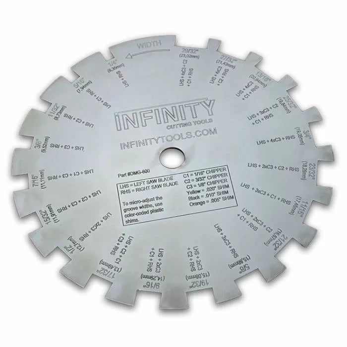 Infinity Tools Dado Measuring Gauge, 5/8" Bore