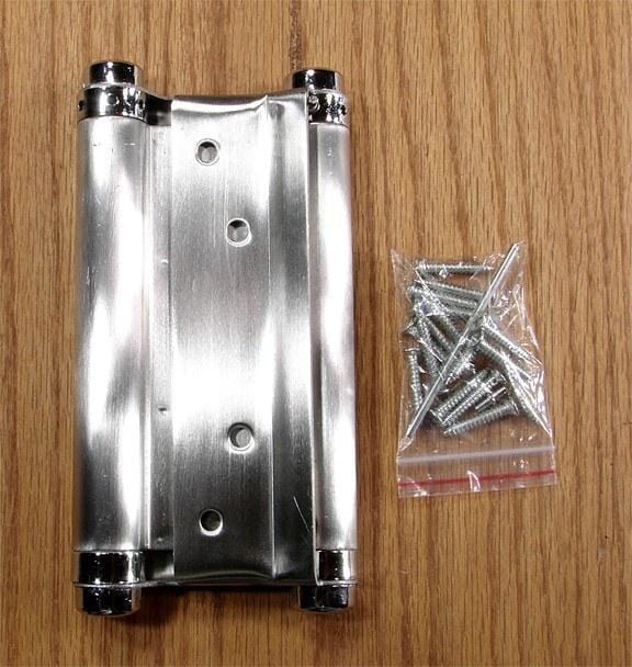 Stainless Steel Double Acting Spring Hinges - 2 Pack