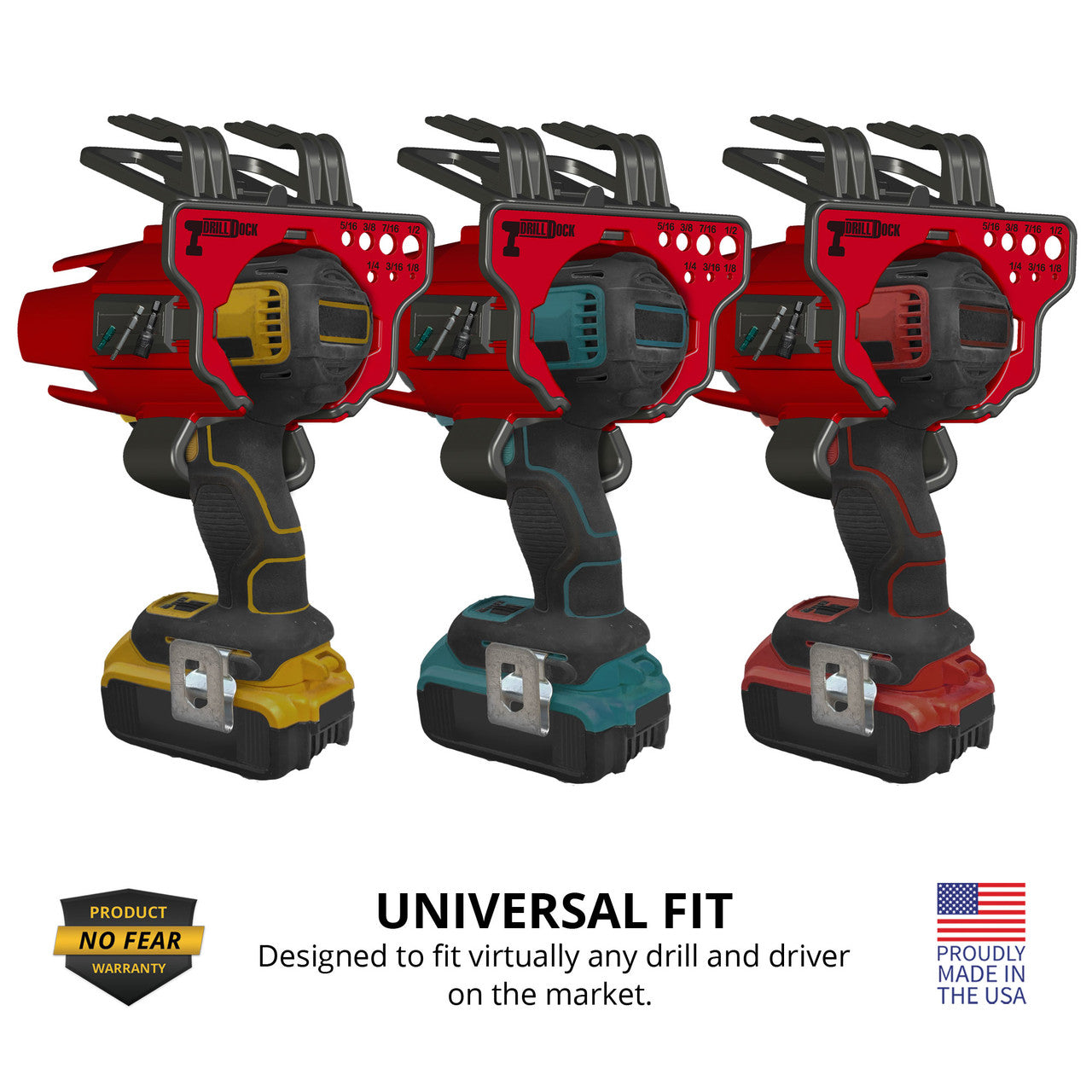 DRILL DOCK ORGANIZER & STORAGE RED