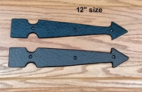 12" Faux Arrow Strap Hinge with Hammered Distressed Surface - Sold Individually