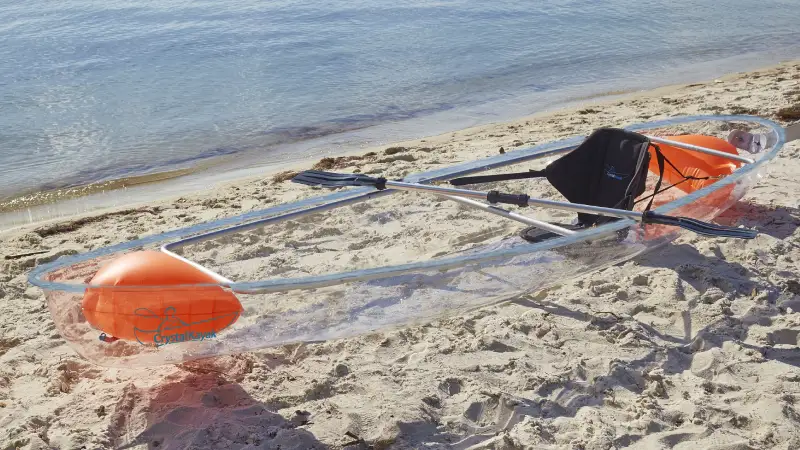 The Crystal Kayak™ – Recreational Fully Transparent Kayak / Canoe for 1-2 People.