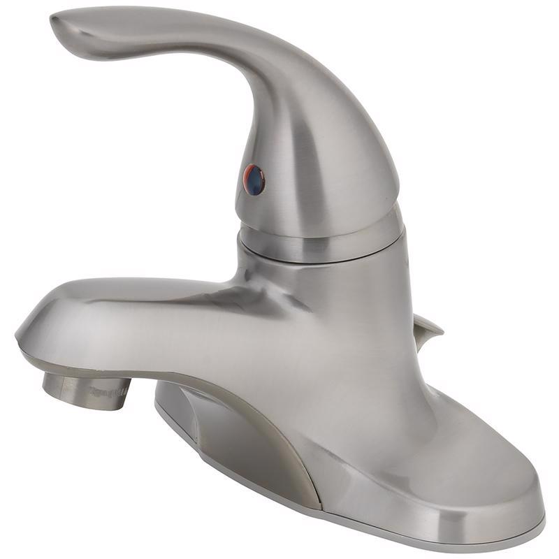 Oakbrook Collection 67368W-6004 Brushed Nickel Coastal Single-Handle Bathroom Sink Faucet 4 in.