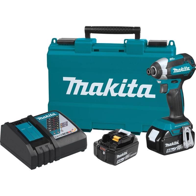 Makita XDT13T 18V LXT 1/4 in. Cordless Brushless Impact Driver Kit (Battery & Charger)
