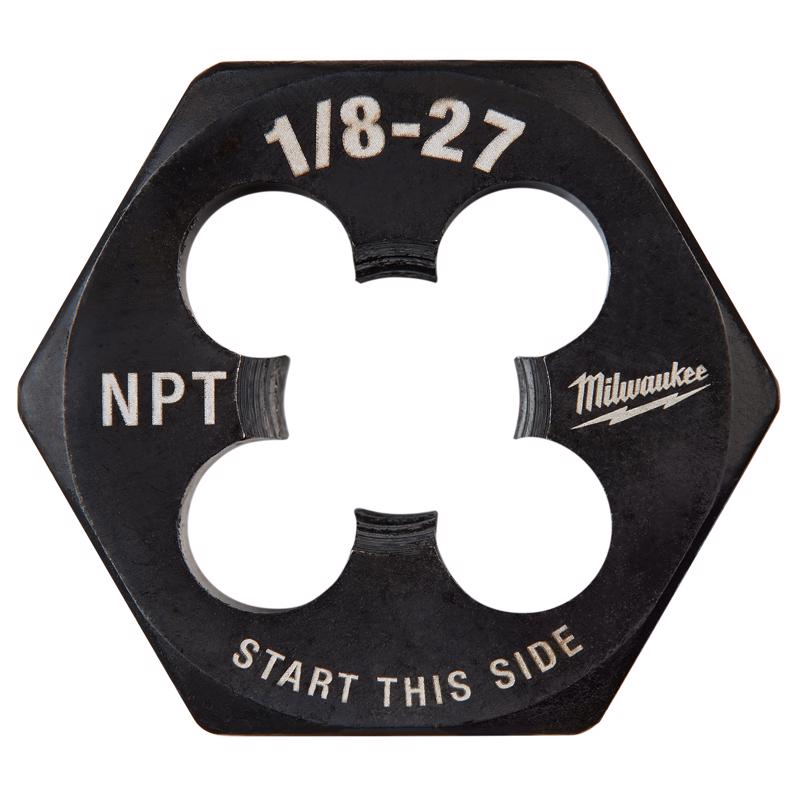 Milwaukee 49-57-5389 SAE 1/8-27 NPT 1" Hex Threading Die