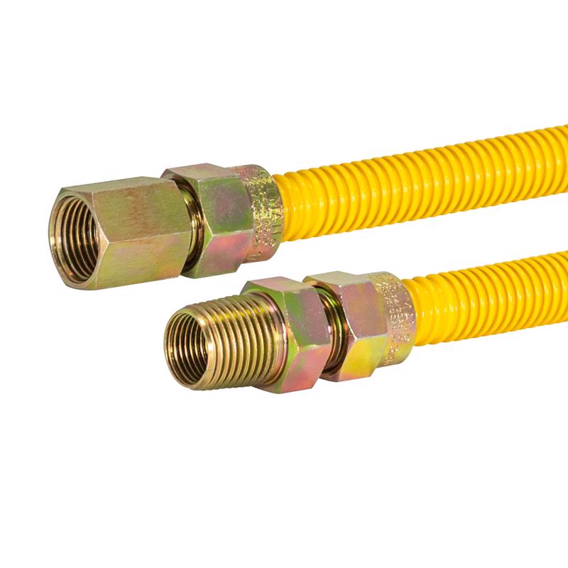 Eastman 10YE515036B 1/2 in. MIP in. X 3/8 in. D FIP 36 in. Stainless Steel Gas Connector