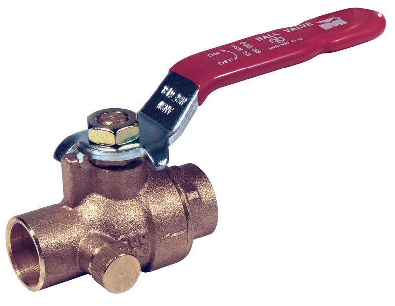 B&K 107-555NL ProLine 1 in. Brass Compression Ball Valve Full Port Lever