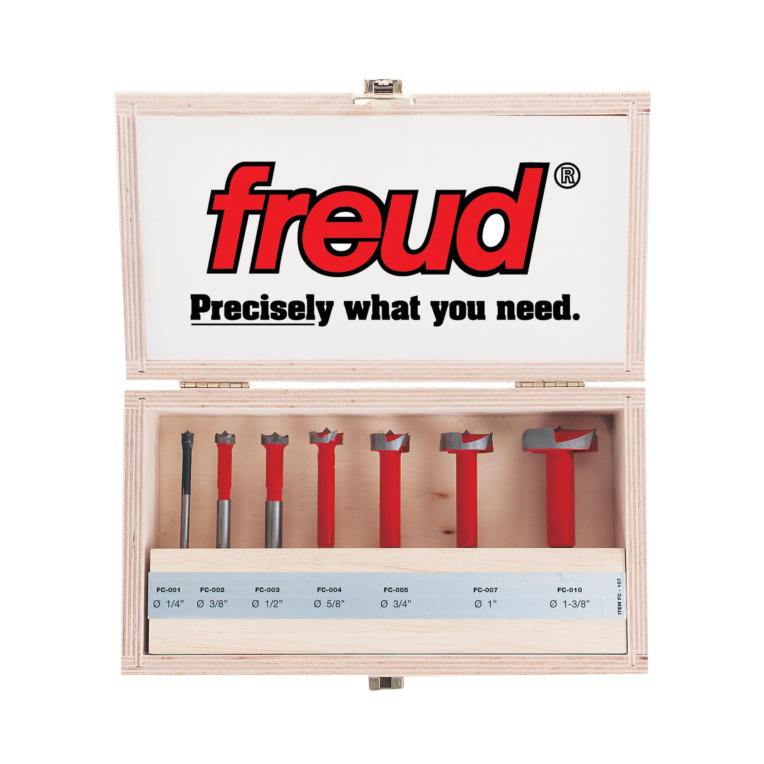 Freud FC-107 1/4" to 1-3/8" (Dia.) 7pc. Forstner Bit Set