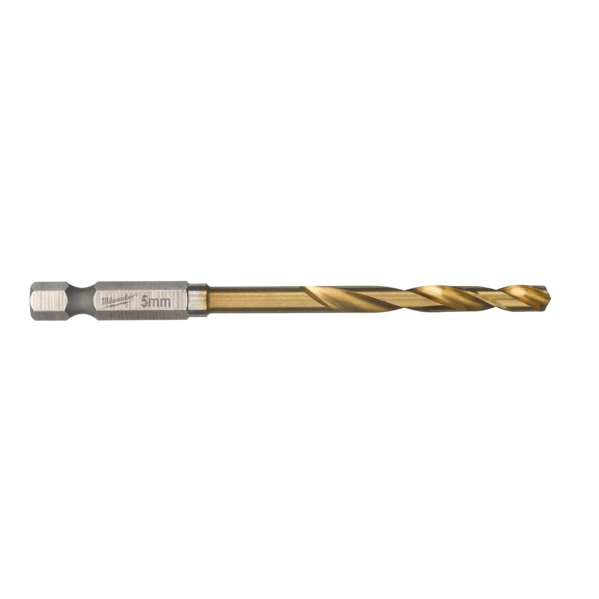 Milwaukee metal drill HSS-G TiN RED HEX 5.0x31mm SHOCKWAVE 4932478180
