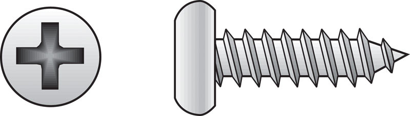 Hillman 80123 No. 14 Ga. X 2 in. L Phillips Pan Head Sheet Metal Screws 100 pk