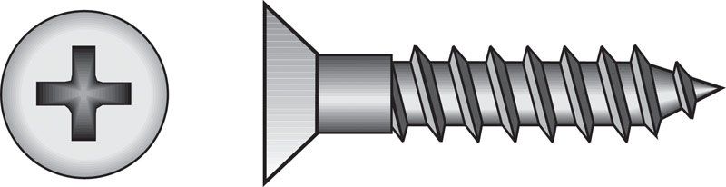Hillman 40156 No. 12 X 1-3/4 in. L Phillips Zinc-Plated Coarse Wood Screws 100 pk